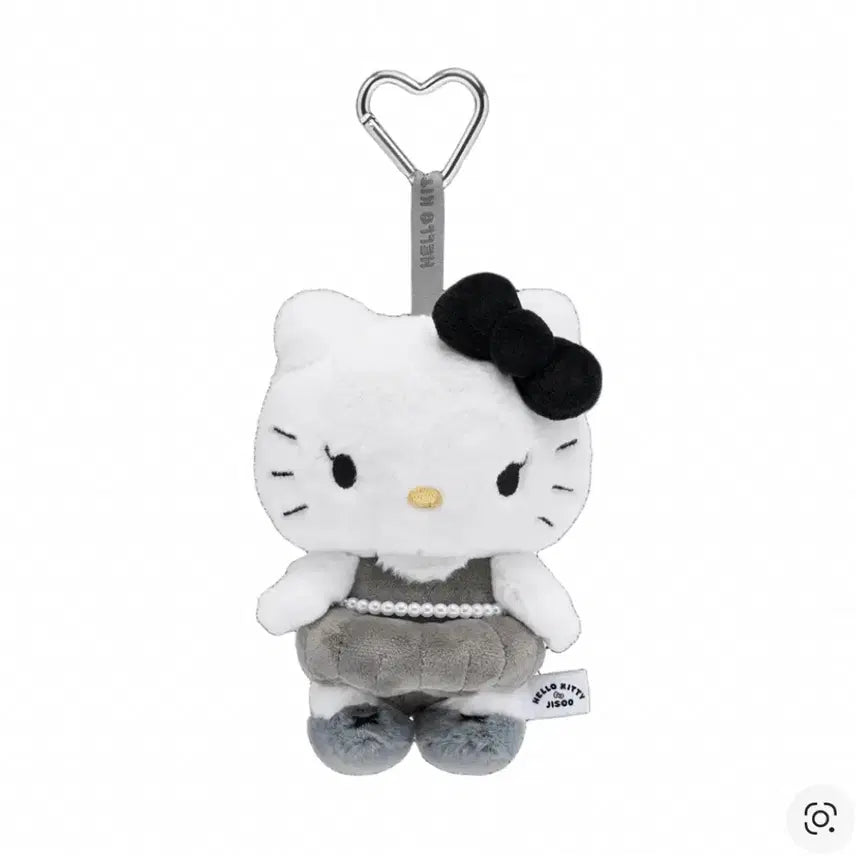[BUNJANG] BLACKPINK Jisoo Hello Kitty Plush Keyring / 헬로키티 지수 콜라보 플러시 키링 블랙그레이