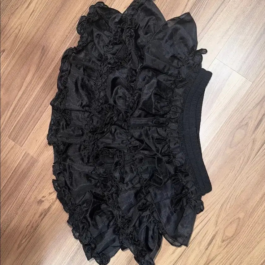 [BUNJANG] Ruffneck Tutu Pants Skirt Black / 러프넥 튜튜 팬츠 스커트 블랙