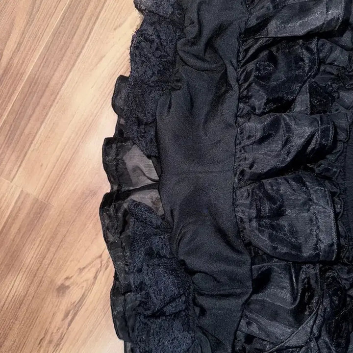 [BUNJANG] Ruffneck Tutu Pants Skirt Black / 러프넥 튜튜 팬츠 스커트 블랙