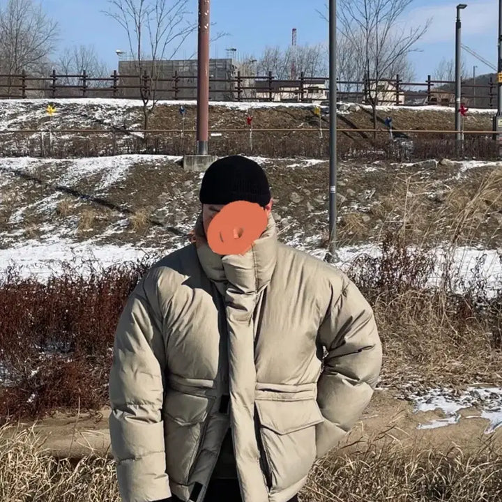 [BUNJANG] Ilcorsso Ultra Oversized Goose Down Padding Beige L / 일꼬르소 울트라 오버핏 구스다운 패딩 베이지L