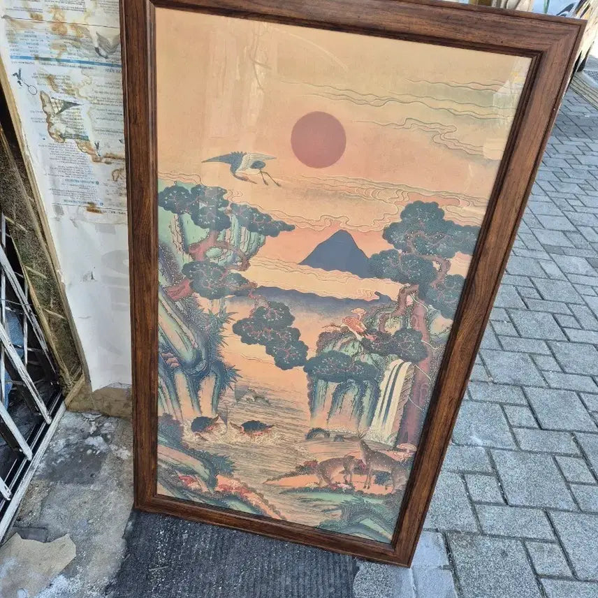 [BUNJANG] Antique Korean Folk Painting / 68   115 센치 민화그림사진되로판단구입