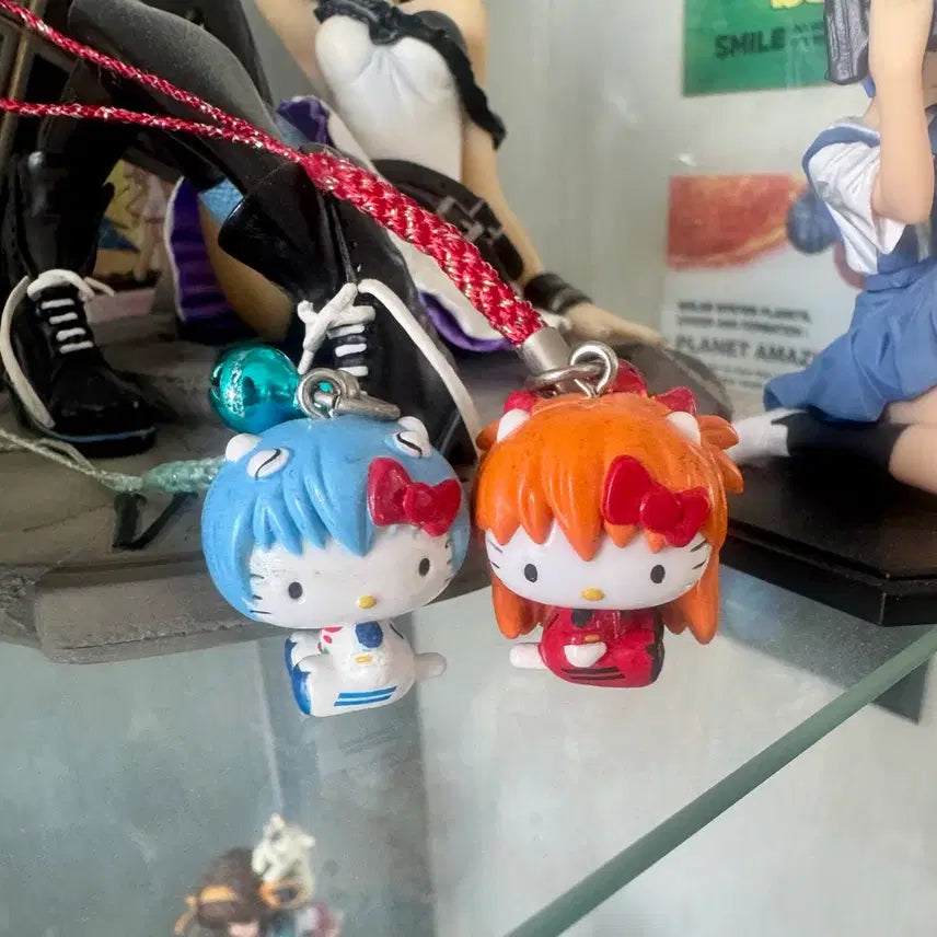 [BUNJANG] Evangelion Kitty Strap / 고전 에반게리온 키링 키티스트랩