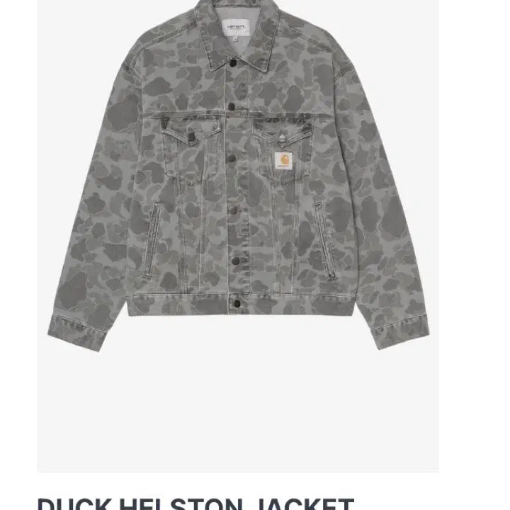 [BUNJANG] Carhartt Camo Duck Denim Jacket Black M / 칼하트 카모 덕 데님 자켓 블랙 M