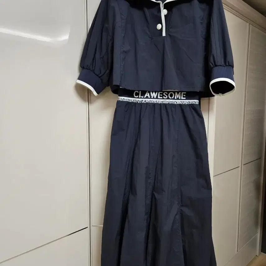 [BUNJANG] CC Collect Navy Collar Dress Size 66 / cc collect 씨씨콜렉트 네이비 카라 원피스 66