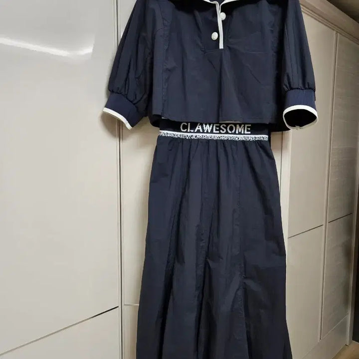 [BUNJANG] CC Collect Navy Collar Dress Size 66 / cc collect 씨씨콜렉트 네이비 카라 원피스 66