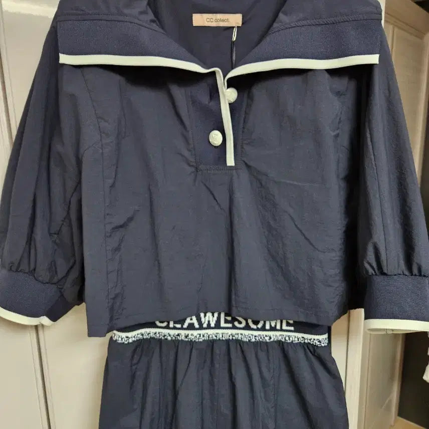 [BUNJANG] CC Collect Navy Collar Dress Size 66 / cc collect 씨씨콜렉트 네이비 카라 원피스 66