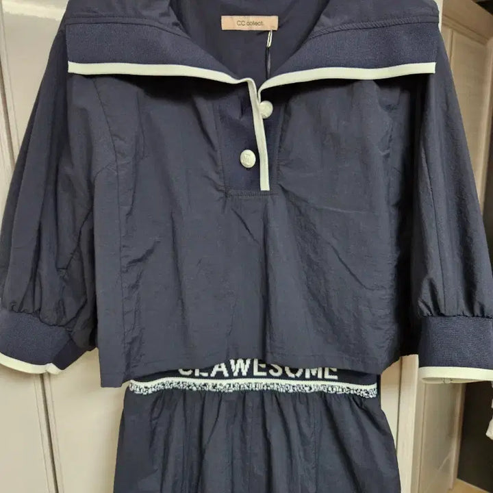 [BUNJANG] CC Collect Navy Collar Dress Size 66 / cc collect 씨씨콜렉트 네이비 카라 원피스 66