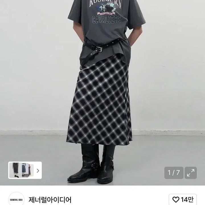 [BUNJANG] General Idea Vintage Check Long Skirt [NAVY] / (삽니다) 빈티지 체크 롱 스커트 [NAVY] 삽니다