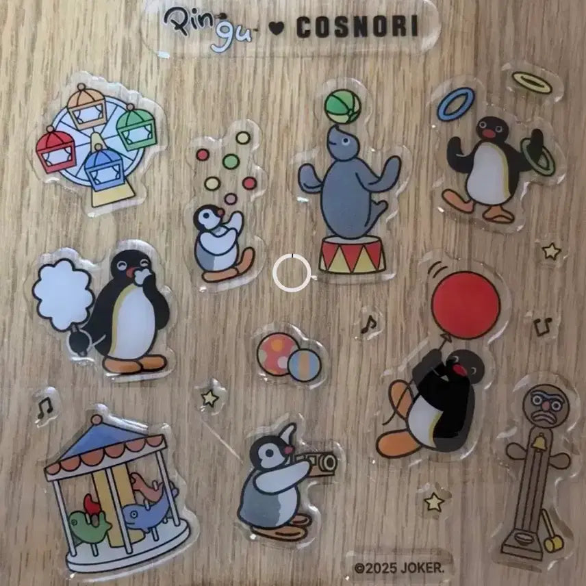 [BUNJANG] Pingu Face Pouch + Sticker Set / 핑구 얼굴 파우치 + 핑구스티커