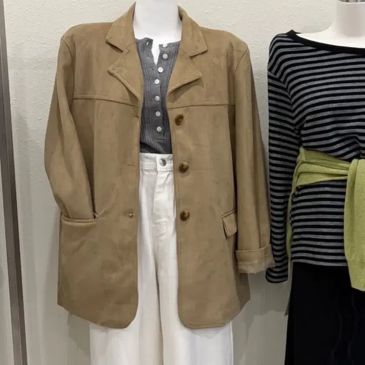 [BUNJANG] In the Mode Suede Jacket - Beige / 인더모드 스웨이드 자켓-베이지