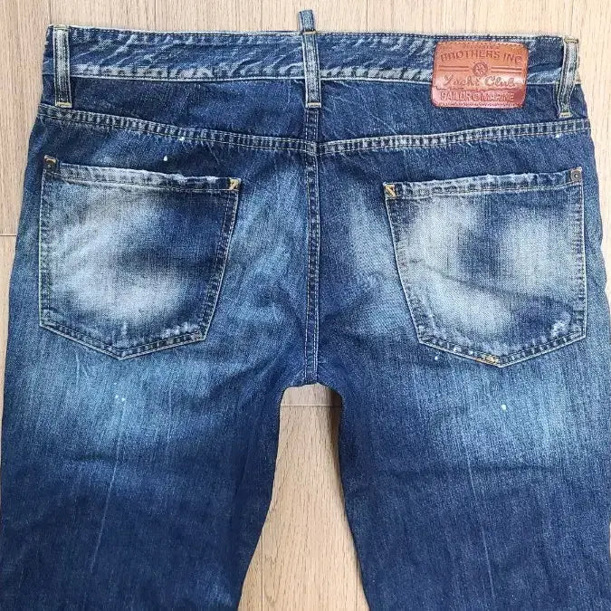 [BUNJANG] Dsquared2 Leather Patch Slim Jeans / 정품 디스퀘어드 가죽패치 슬림진 청바지 50 52