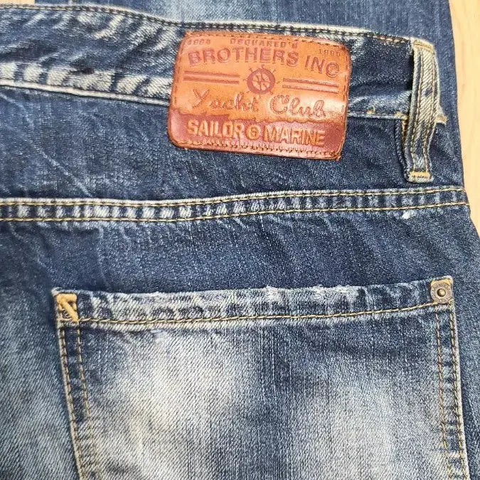 [BUNJANG] Dsquared2 Leather Patch Slim Jeans / 정품 디스퀘어드 가죽패치 슬림진 청바지 50 52