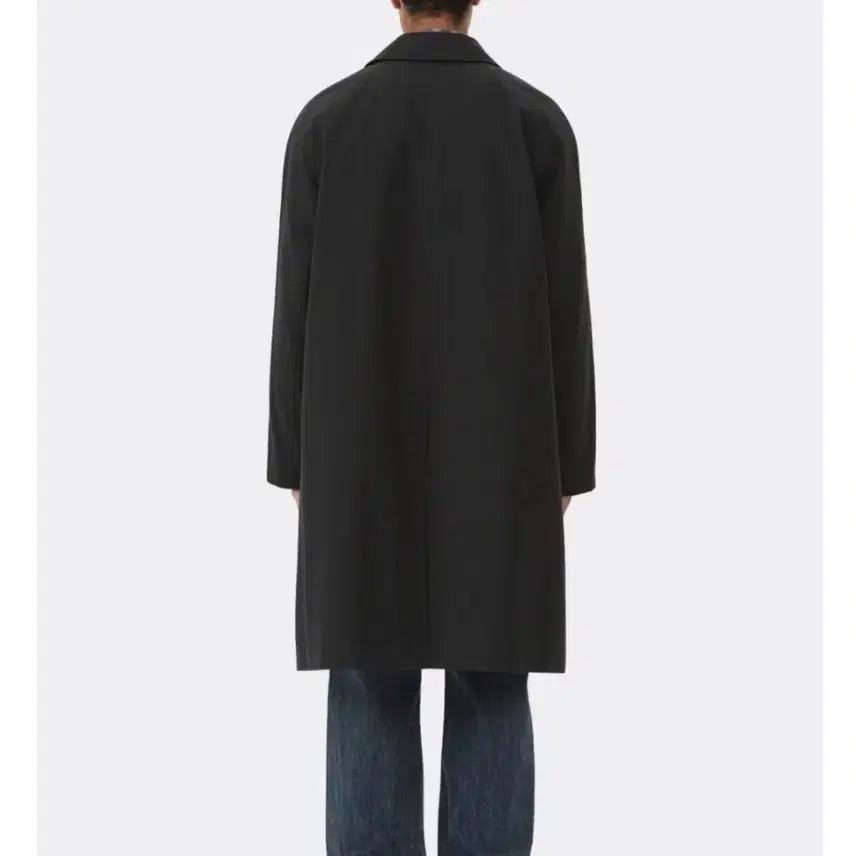 [BUNJANG] Customellow Black Cotton Balmaccan Coat / 커스텀멜로우 Black Cotton Balmaccan Coat 코트
