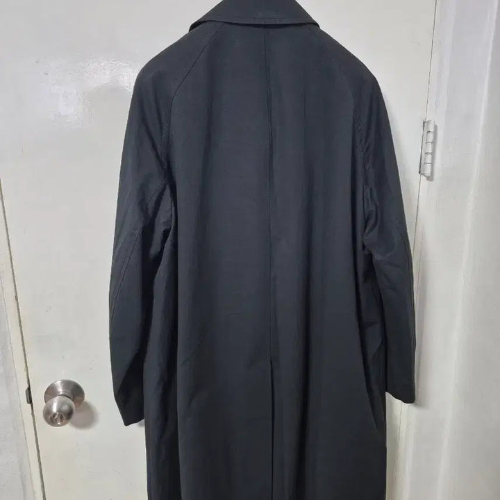 [BUNJANG] Customellow Black Cotton Balmaccan Coat / 커스텀멜로우 Black Cotton Balmaccan Coat 코트