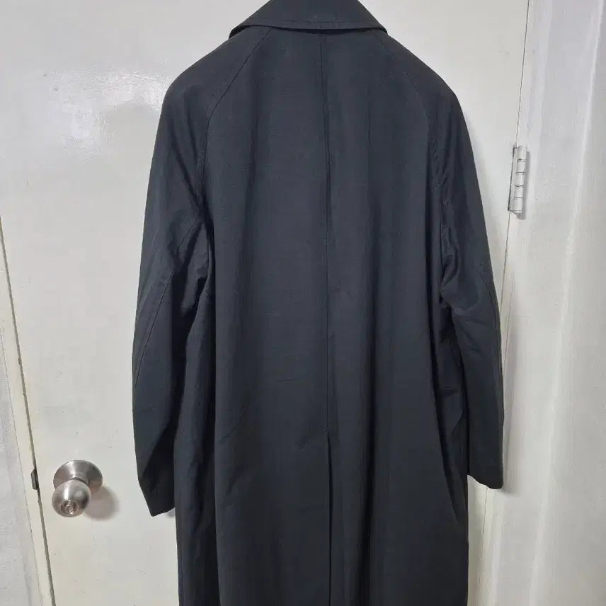 [BUNJANG] Customellow Black Cotton Balmaccan Coat / 커스텀멜로우 Black Cotton Balmaccan Coat 코트