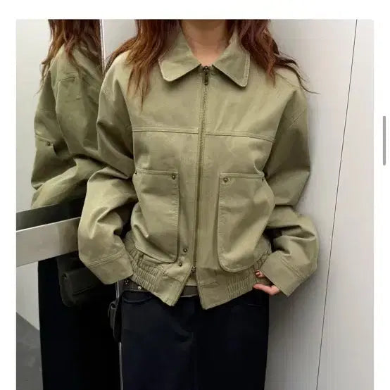 [BUNJANG] Sioa Blog Market Black Cotton Jacket / 블랙컬러 코튼자켓 봄자켓 시오아블로그마켓 개횬