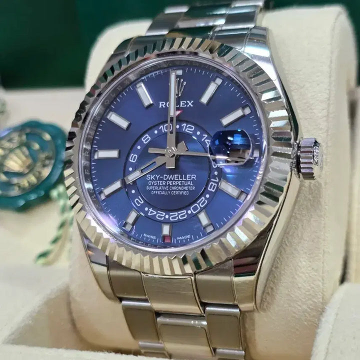[BUNJANG] Rolex Sky-Dweller Blue Dial 42mm Watch / [정품] 롤렉스 스카이드웰러 청판 국내 42mm 시계