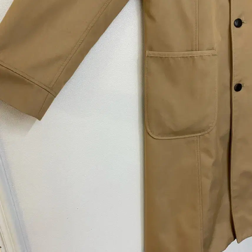 [BUNJANG] TEMPORARY Camel Mac Coat (M-L) / [새상품급] TEMPORARY 미니멀 싱글 트렌치 코트 (카멜 베이지)