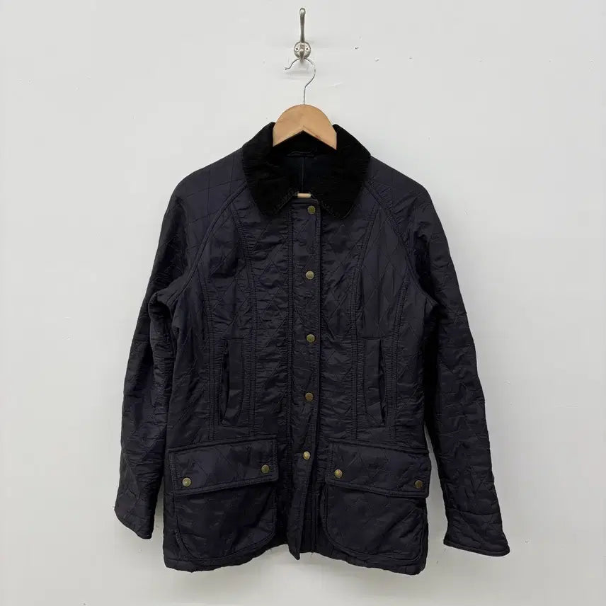 [BUNJANG] Barbour Quilted Jacket Corduroy Collar L / 바버 퀼팅 자켓 코듀로이 카라 L
