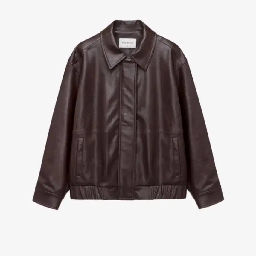 [BUNJANG] Mind Bridge Oversized Leather Blouson Jacket - Brown / (정가22만원) 마인드브릿지 오버핏 레더 블루종 점퍼 _ 브라운