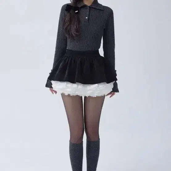 [BUNJANG] Thetys Bouquet Skirt Black S / 더티스 부케 스커트 블랙 s 새상품