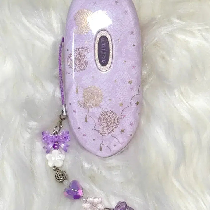 [BUNJANG] Docomo Paisley Pattern Lavender Classic Mock-up Folder Phone / 도코모 페이즐리 패턴라벤더 고전 목업폰 폴더폰