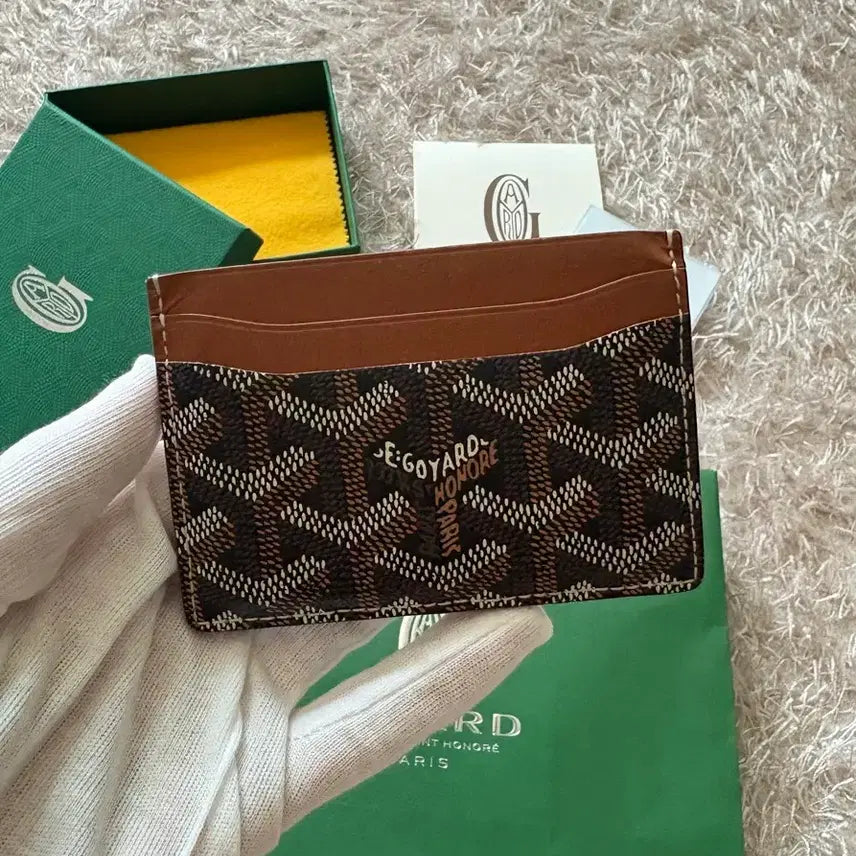 [BUNJANG] OS Goyard Saint Sulpice Card Wallet Black Tan / [OS] 고야드 생쉴피스 카드지갑 블랙탄