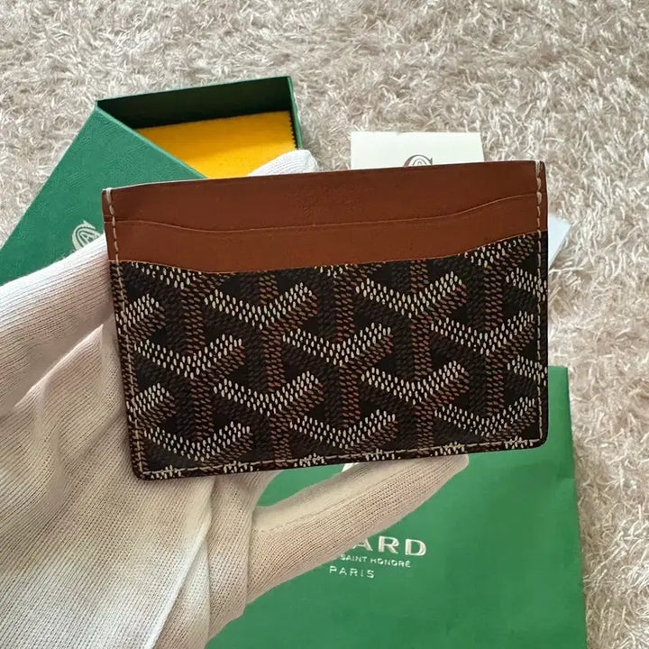 [BUNJANG] OS Goyard Saint Sulpice Card Wallet Black Tan / [OS] 고야드 생쉴피스 카드지갑 블랙탄