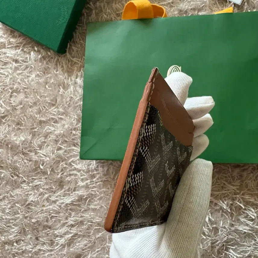 [BUNJANG] OS Goyard Saint Sulpice Card Wallet Black Tan / [OS] 고야드 생쉴피스 카드지갑 블랙탄