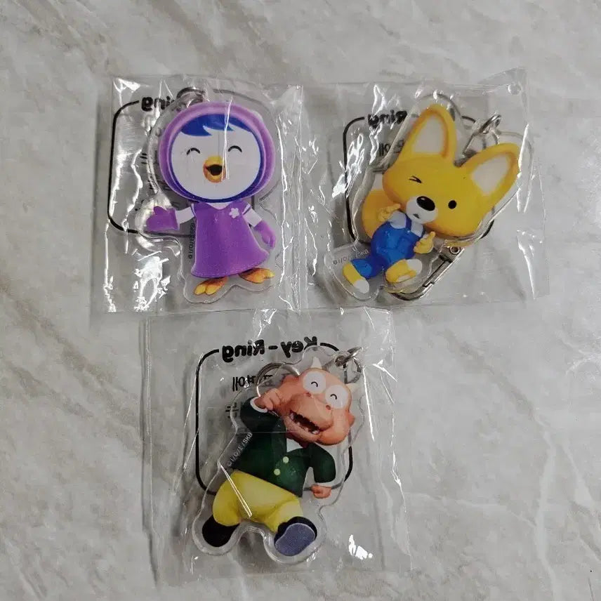 [BUNJANG] Pororo Acrylic Keyring Set / cu 뽀로로 아크릴 키링 세트