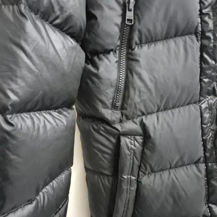 [BUNJANG] Calvin Klein Black Hooded Long Down Jacket (M) / 캘빈클라인 진 블랙 후드 롱패딩(95/M)