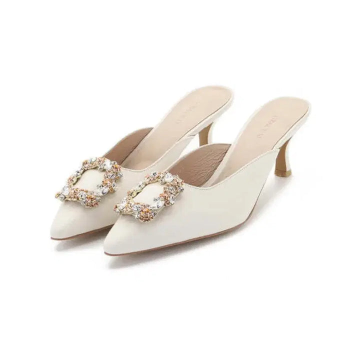 [BUNJANG] Grace U Leather Mules Ivory / [ 새상품 ] 그레이스유 뮬 구두 레더 아이보리