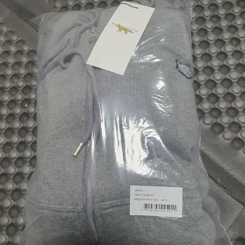 [BUNJANG] Maison Kitsune Gray Melange Hoodie Zip-up (L) / 메종키츠네 그레이 멜란지 후드집업 새상품L