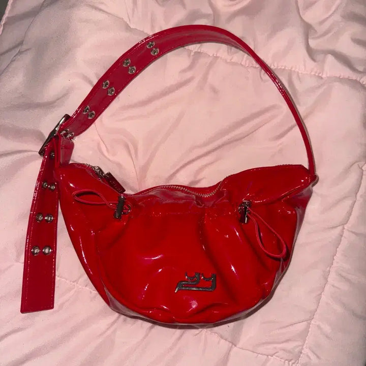 [BUNJANG] YIE YIE Shasha Mini Shirring Shoulder Bag Red / YIE YIE 이에이에 샤샤백 미니 셔링 숄더백 레드