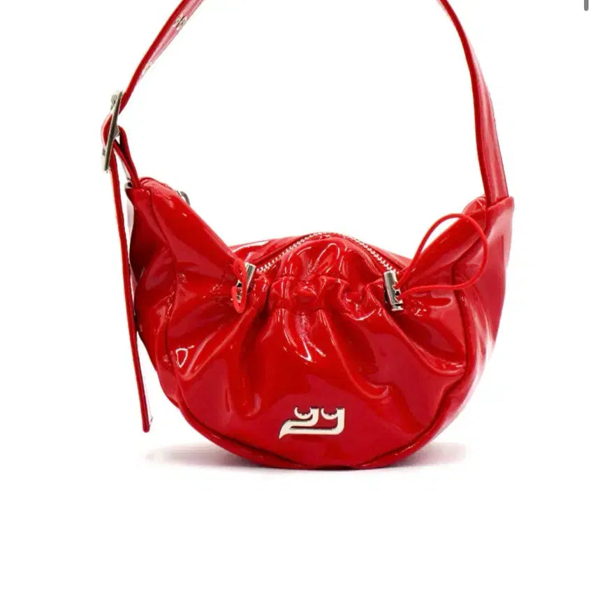[BUNJANG] YIE YIE Shasha Mini Shirring Shoulder Bag Red / YIE YIE 이에이에 샤샤백 미니 셔링 숄더백 레드