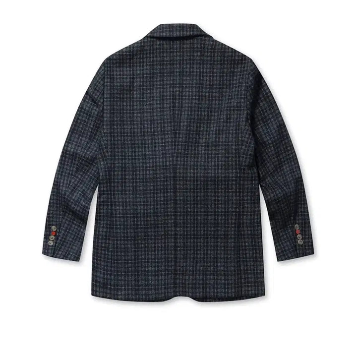 [BUNJANG] Kolon Brentwood Italian Fabric Check Jacket / 코오롱 브렌우드 새상품 이태리수입소재 체크쟈켓 105사이즈