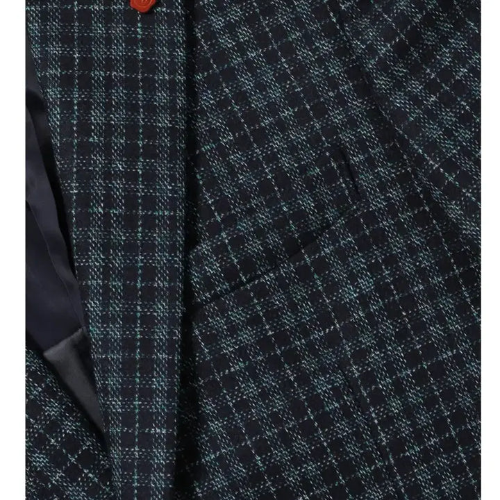 [BUNJANG] Kolon Brentwood Italian Fabric Check Jacket / 코오롱 브렌우드 새상품 이태리수입소재 체크쟈켓 105사이즈