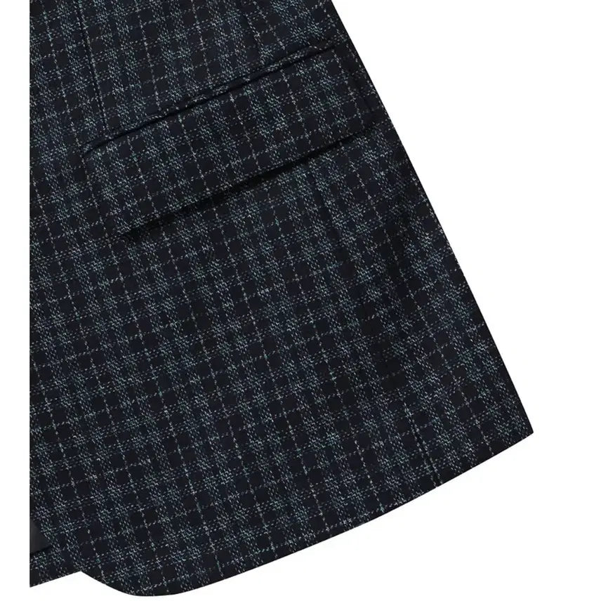 [BUNJANG] Kolon Brentwood Italian Fabric Check Jacket / 코오롱 브렌우드 새상품 이태리수입소재 체크쟈켓 105사이즈