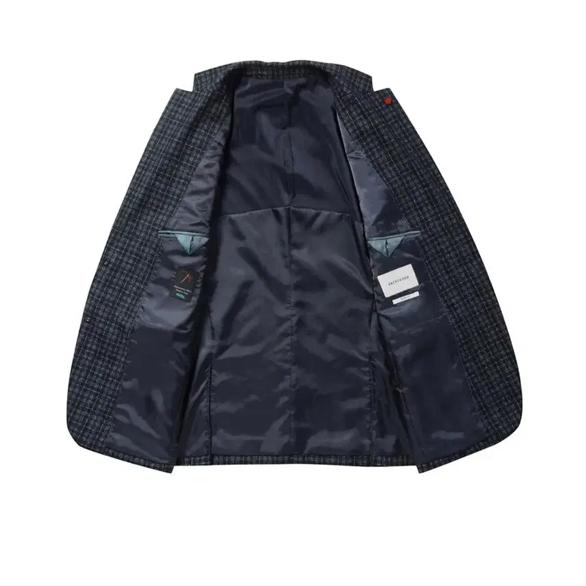 [BUNJANG] Kolon Brentwood Italian Fabric Check Jacket / 코오롱 브렌우드 새상품 이태리수입소재 체크쟈켓 105사이즈