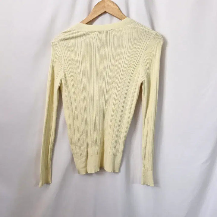 [BUNJANG] MORGAN Yellow Ribbed Knit / MORGAN 옐로우 골지 니트