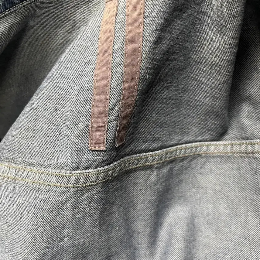 [BUNJANG] Rick Owens Denim Trucker Jacket L / 릭오웬스 팔가죽 데님 트러커 사이즈L