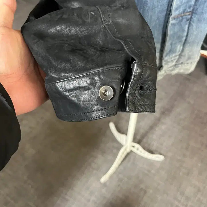 [BUNJANG] Rick Owens Denim Trucker Jacket L / 릭오웬스 팔가죽 데님 트러커 사이즈L