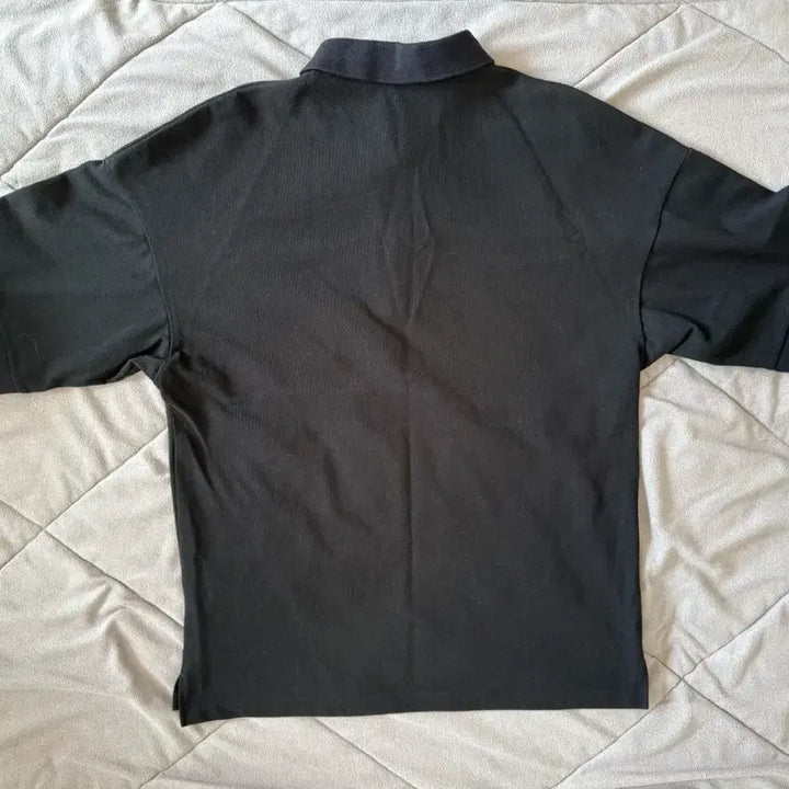 [BUNJANG] Onitsuka Tiger Black Polo Shirt / 오니츠카타이거 반팔 폴로티