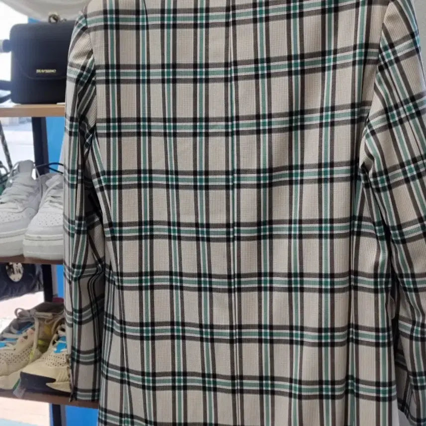 [BUNJANG] Check Long Jacket Coat / 체크 롱 자켓 봄 코트