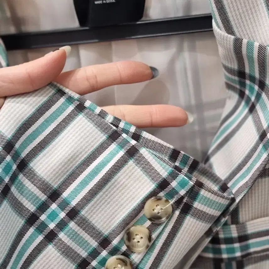 [BUNJANG] Check Long Jacket Coat / 체크 롱 자켓 봄 코트