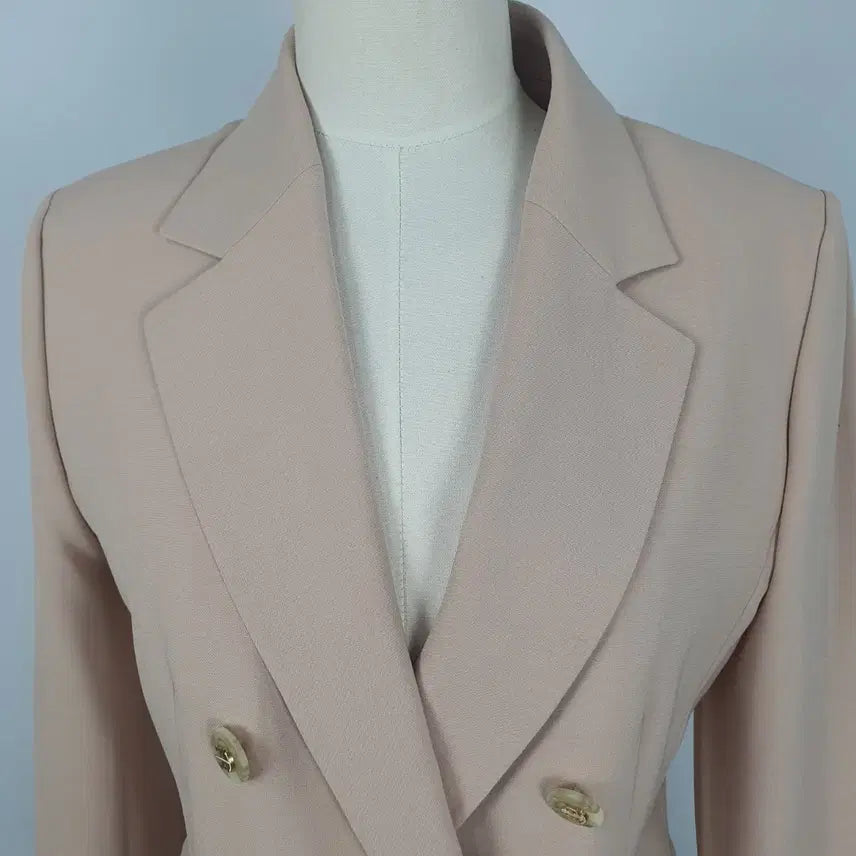 [BUNJANG] Helenkatten Beige Double Button Blazer Jacket (Size 55) / 1058. 헬렌카텐23ss 베이지 더블 버튼 블레이저 자켓55