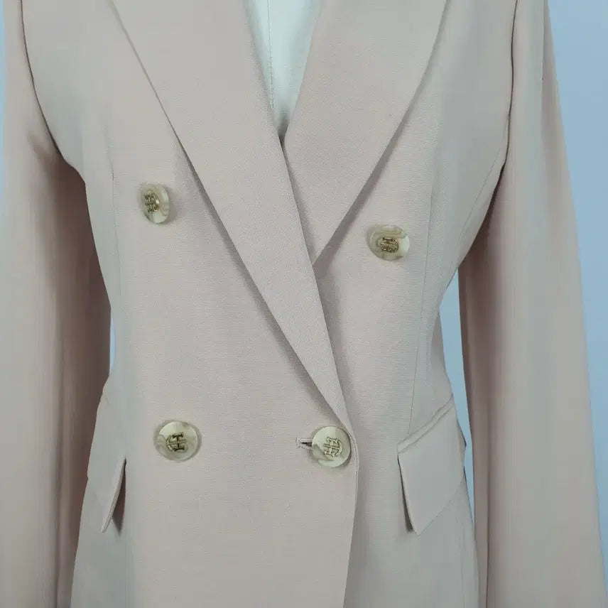 [BUNJANG] Helenkatten Beige Double Button Blazer Jacket (Size 55) / 1058. 헬렌카텐23ss 베이지 더블 버튼 블레이저 자켓55