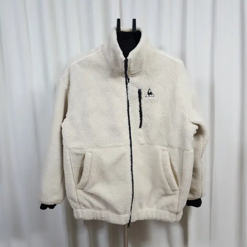 [BUNJANG] Le Coq Sportif Reversible Fleece Bomber Jacket / 20년 르꼬끄 양면 리버시블 뽀글이 항공점퍼 105 오일장
