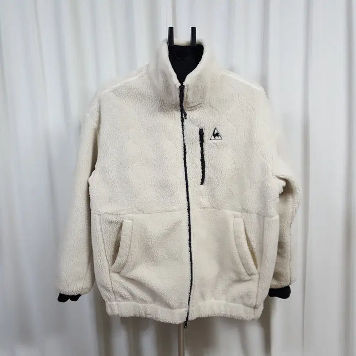 [BUNJANG] Le Coq Sportif Reversible Fleece Bomber Jacket / 20년 르꼬끄 양면 리버시블 뽀글이 항공점퍼 105 오일장