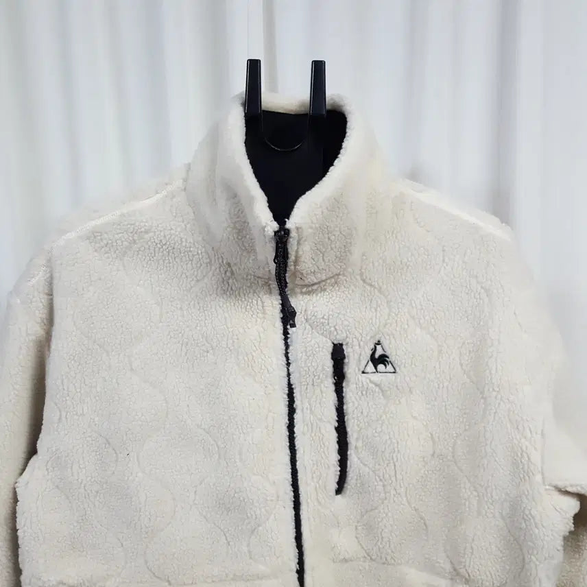[BUNJANG] Le Coq Sportif Reversible Fleece Bomber Jacket / 20년 르꼬끄 양면 리버시블 뽀글이 항공점퍼 105 오일장